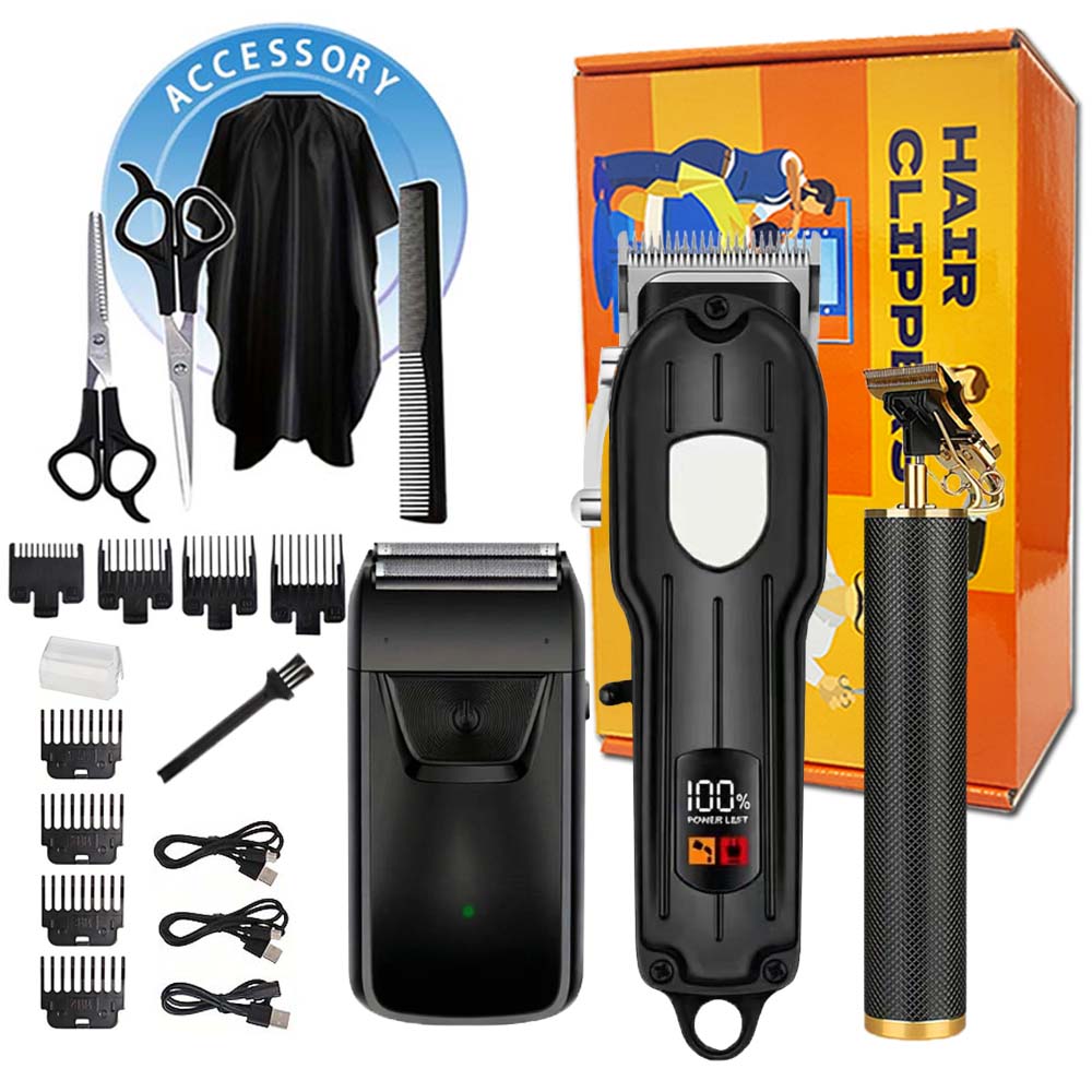 Body Trimmer - Professional Hair Clipper Set with LCD