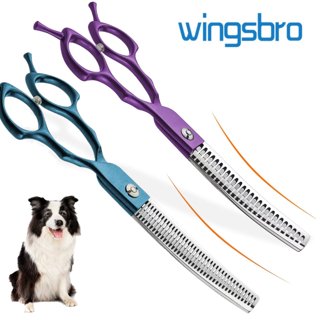 Grooming Scissors - 7inch Curved Chunkers Shears Stainless Steel