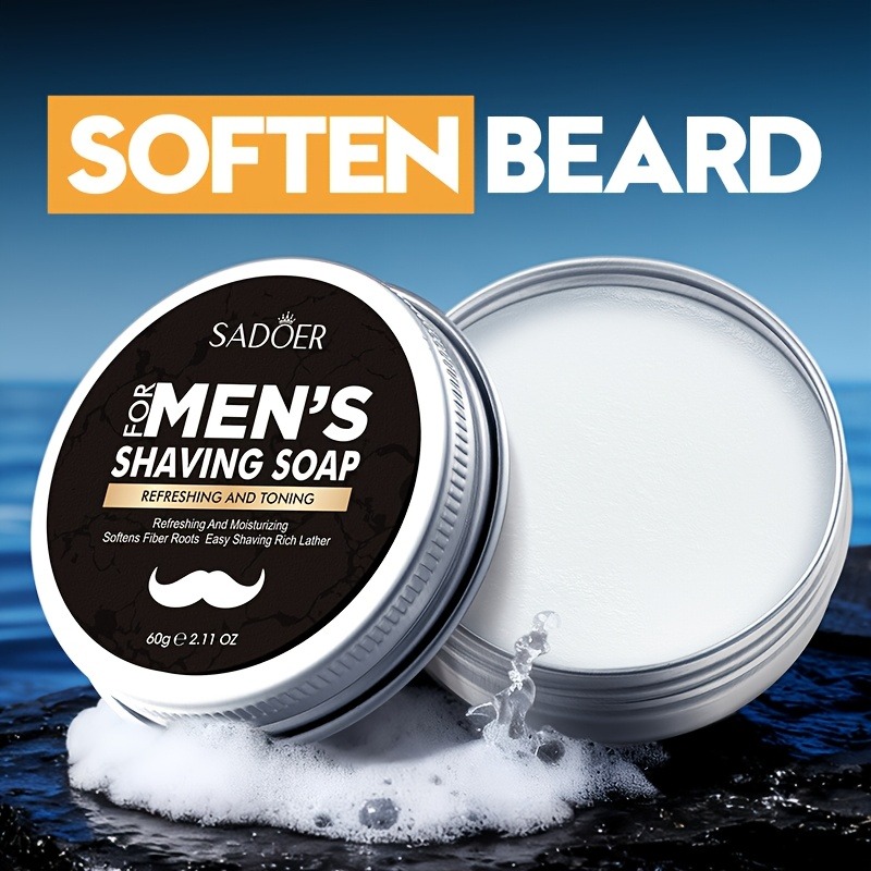 60g Men's Shaving Soap Contain - Beard Oil recension och pris