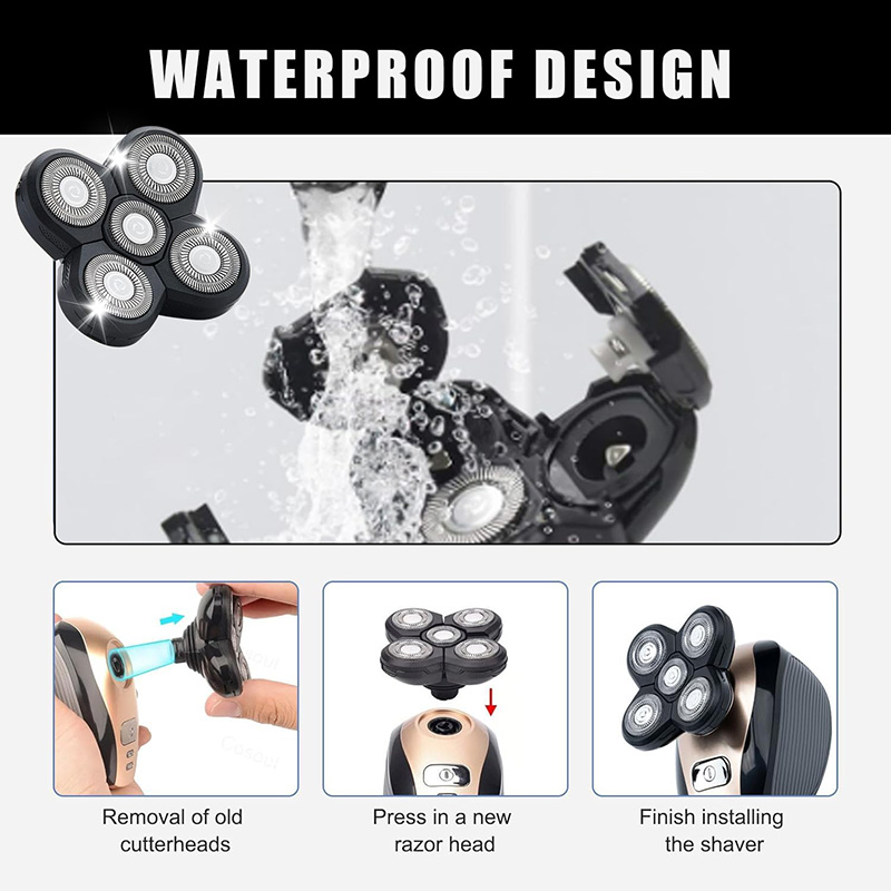 5 Blade Rotating Head for Head - Electric Razor recension och pris