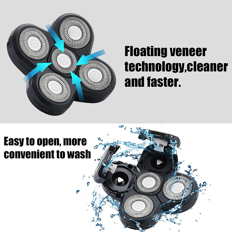 5 Blade Rotating Head for Head - Electric Razor recension och pris