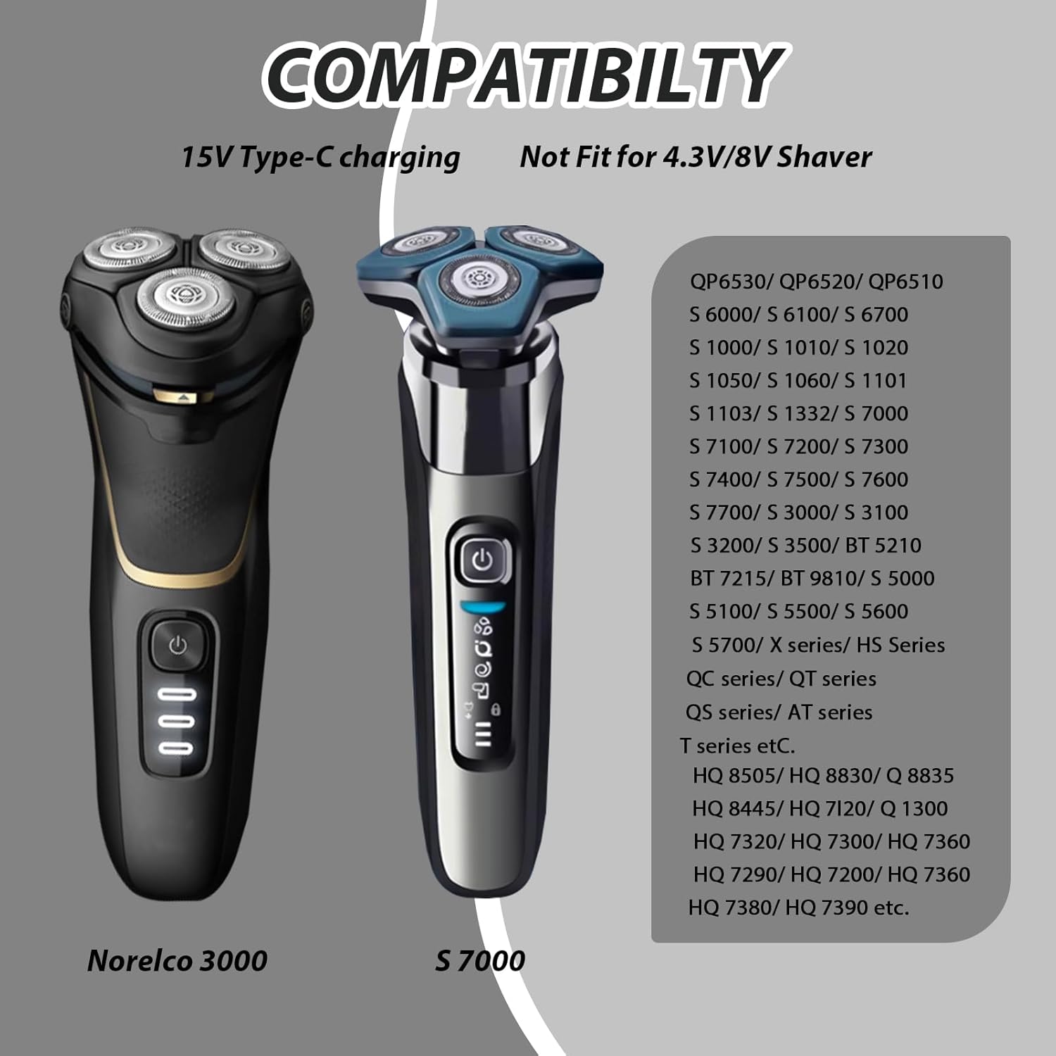 15V HQ8505 Type-C Shaver Adapt - Beard Trimmer recension och pris