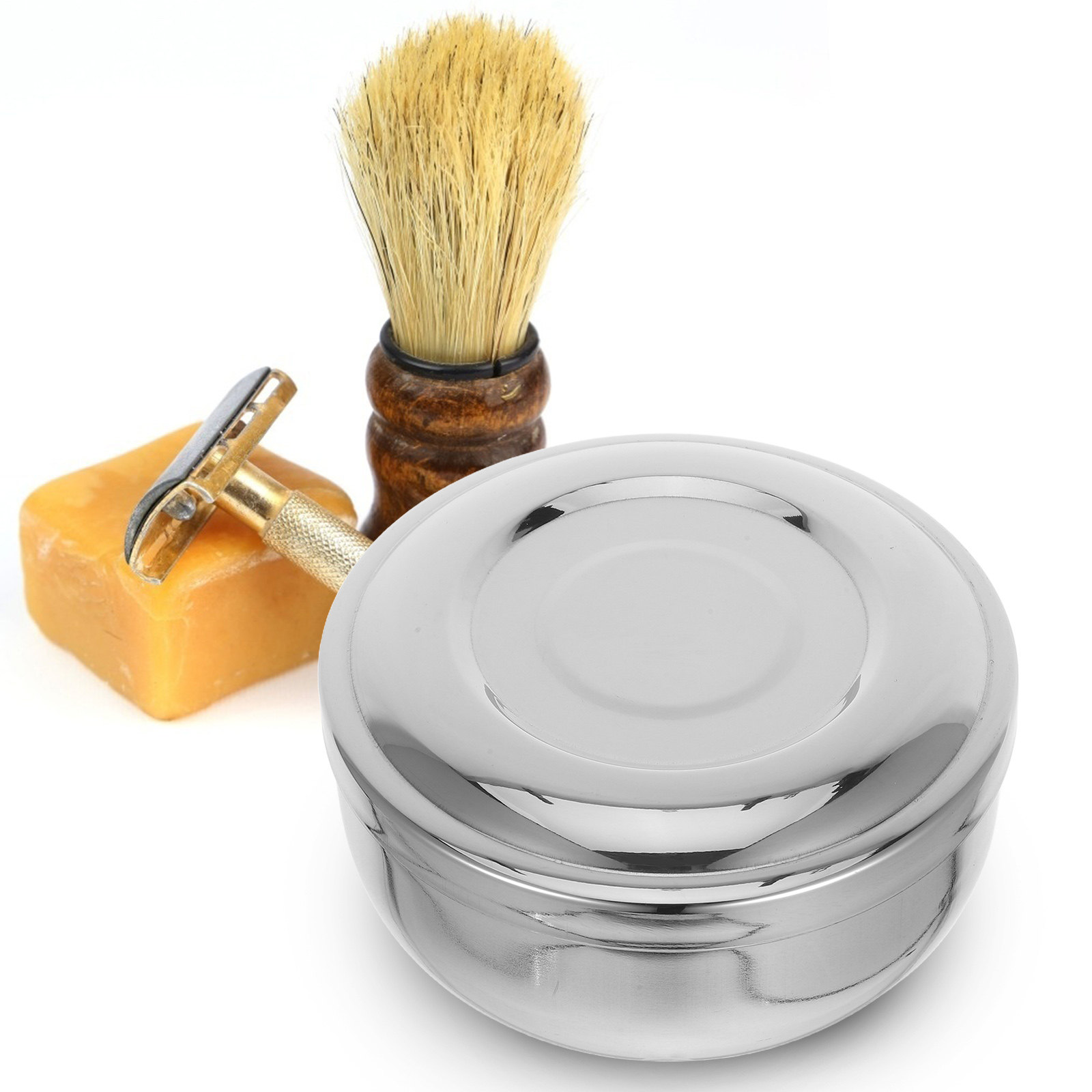 Metal Shaving Bowl with Lid Me - Mens Grooming Travel Kit recension och pris