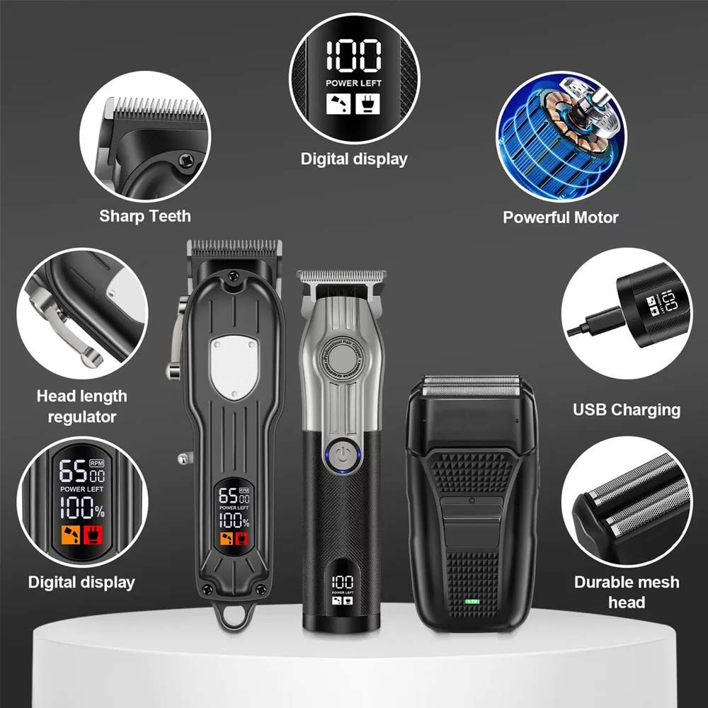 Professional Barber Hair Clipp - Electric Shaver Rotary recension och pris
